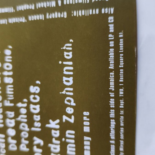 Totally Wired In Dub promo card used, Acid Jazz Records