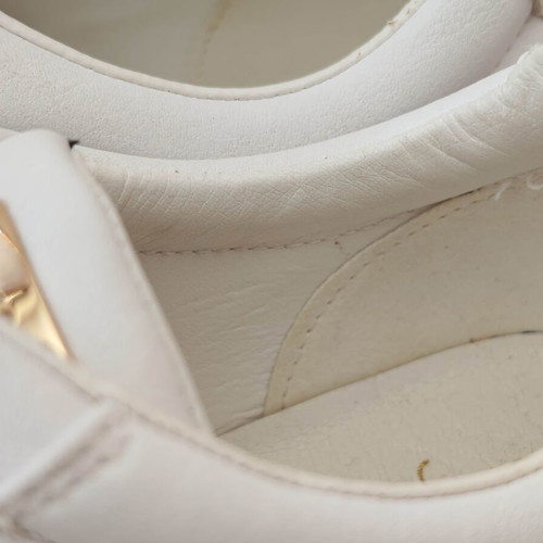 Siksilk leather shoes, white, size 43