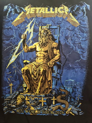 Metallica T-Shirt Athens 2026 Διας Gildan Medium καινούργιο, μαύρο