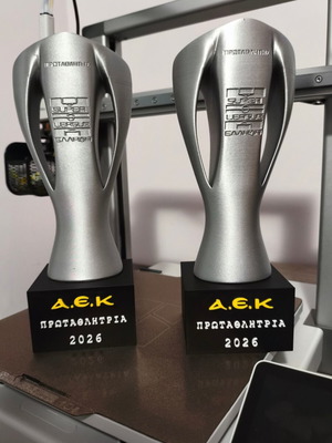 AEK 2026 Greek Championship Trophy 3D Printed Replica New