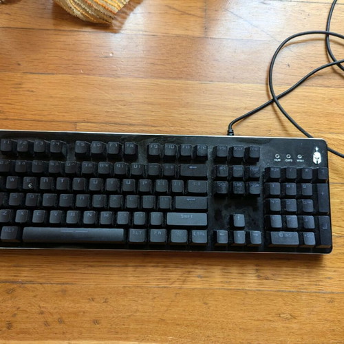 Spartan Gear Minotaur Gaming Keyboard used with RGB and Blue switches