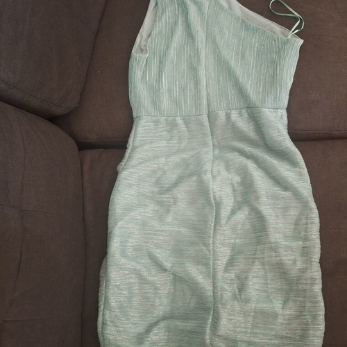 Trendyol dress size 40 new turquoise one-shoulder with bust slit