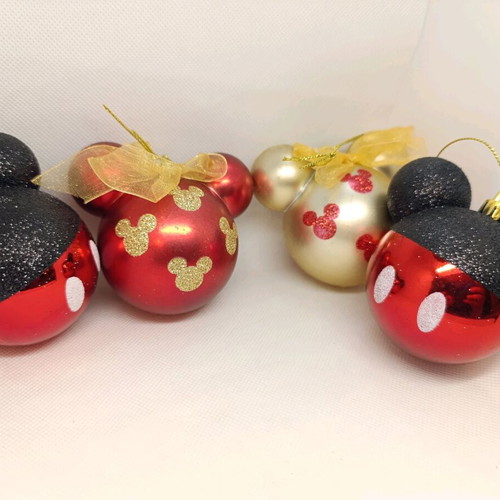 Set of 4 Disney Mickey and Friends Christmas balls new
