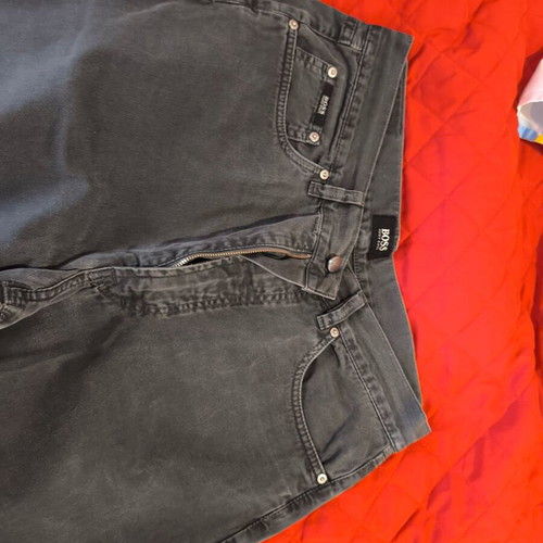 Boss pants used, gray, fabric