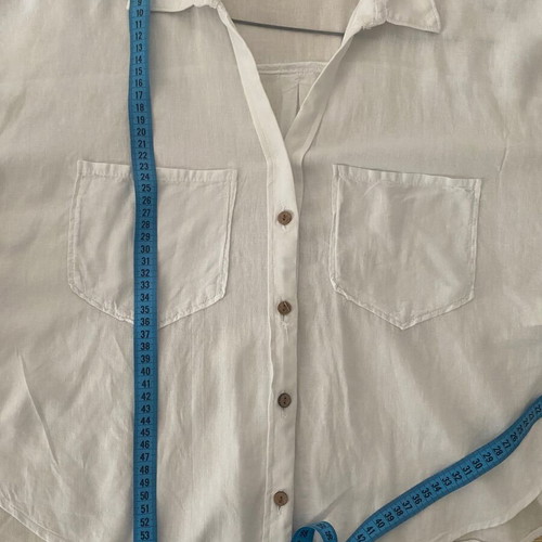 Zara cotton shirt short sleeve medium white like new