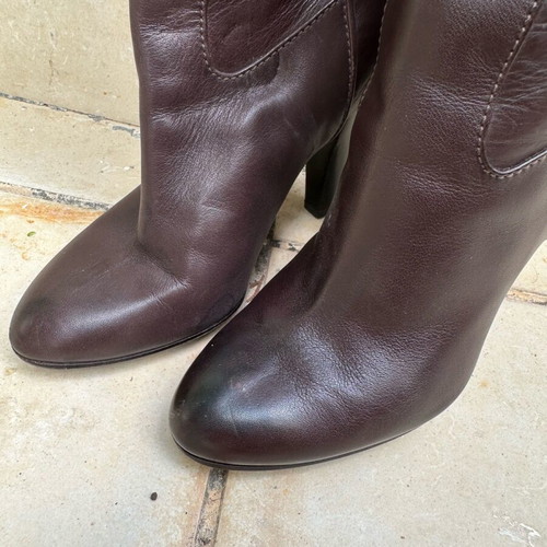Missoni brown leather boots like new, size 36.5