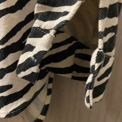 Zebra women's jacket used, denim style, Maestro, black and white