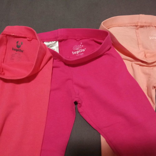 Lupilu leggings like new, pack of 3, ages 2-4, pink