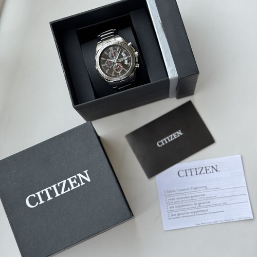 Citizen WR100 Chronograph watch used, stainless steel, black