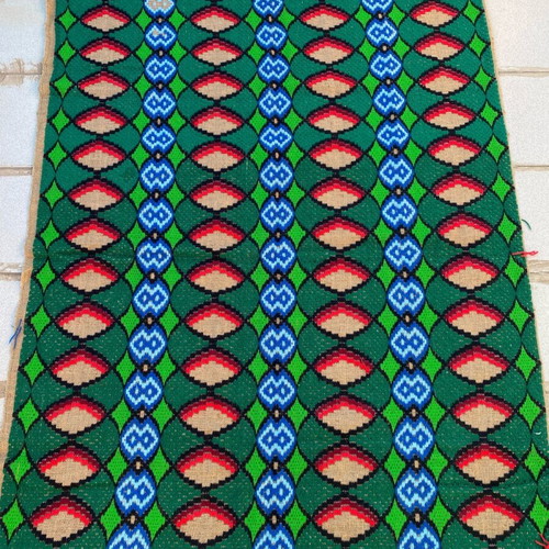 Decorative embroidery handmade on burlap new