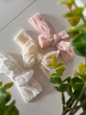 Cotton ribbons for girls, like new, pack of 3