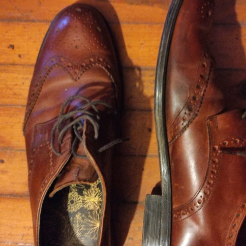 Ikon leather shoes brown used, size 44.5 EU