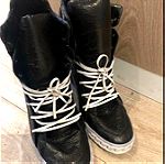  Sneakers black leather chain Casadei no 40