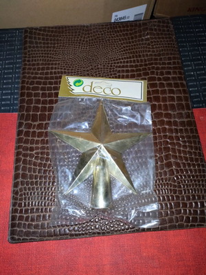 Tree Topper Star Gold New Decor