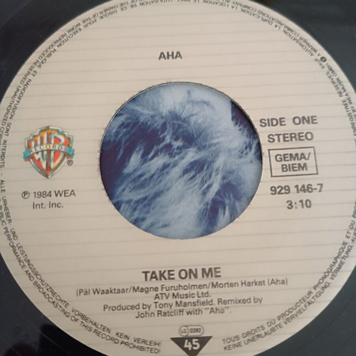 A-ha Take On Me 7'' EP vinyl used, pop