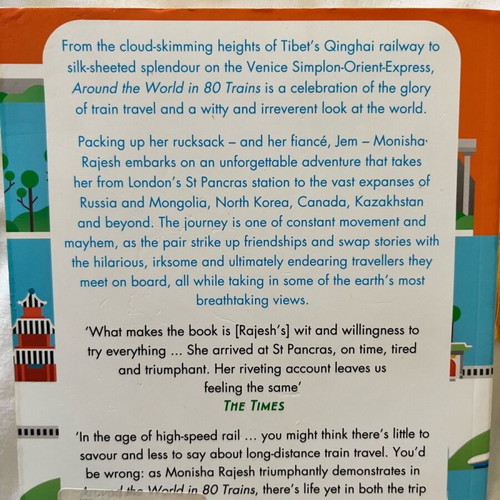 Around the World in 80 Trains book like new, English