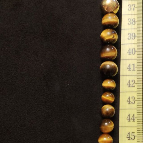 Vintage necklace with tiger eye stones like new, 46 cm