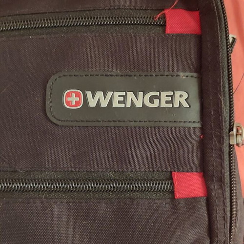 Wenger men's bag, black, multiple compartments