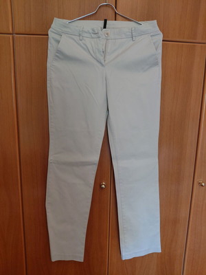 Benetton beige cotton pants size M 38 10 like new