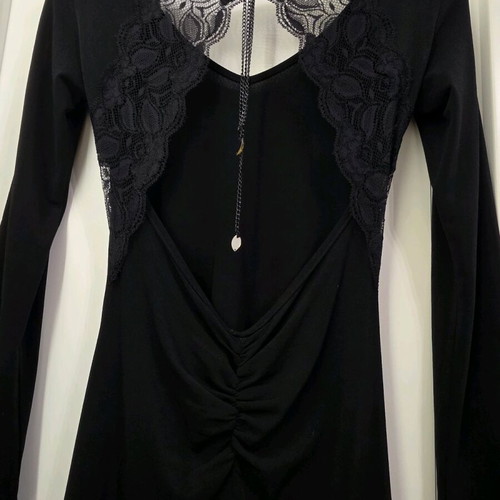 Dress midi backless black size M like new