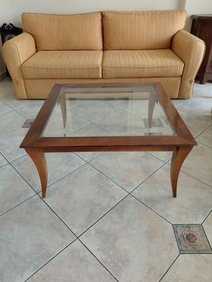 Classic coffee table used with wood and glass