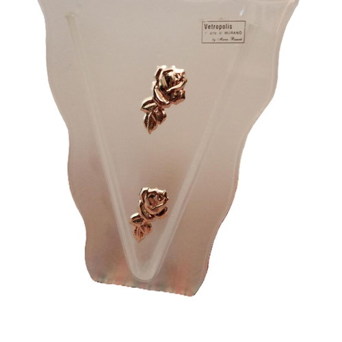 Vetropolis Murano Glass Vase by Mario Bizzoti, new