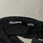 Pullbear women's medium blouse like new, black with silver thread