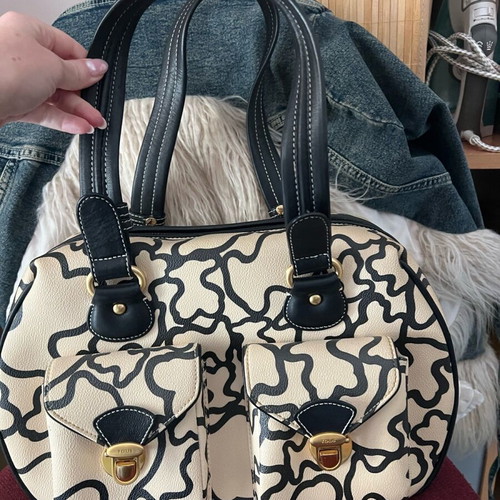 Tous shoulder bag like new, black and beige