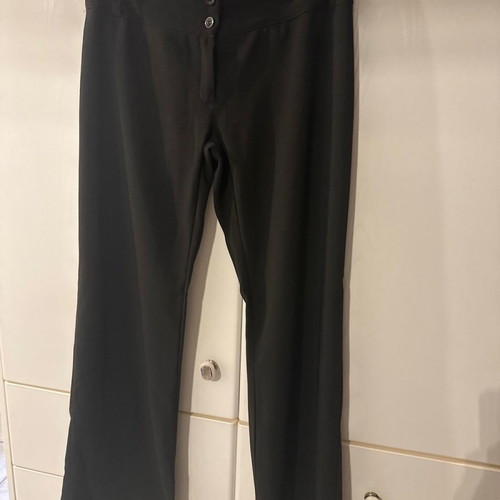 Black classic pants with regular fit