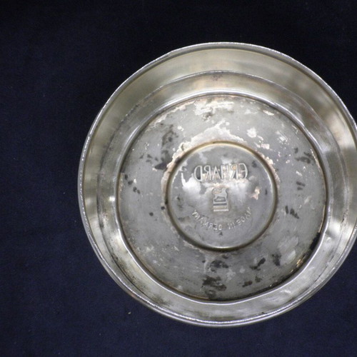 Antique Erhard closed ashtray used, brass made in Germany