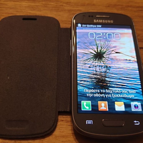 Samsung Galaxy SIII Mini used, classic old gray phone