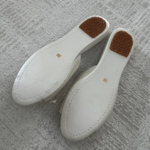 Bridal slippers new, size 38 but fit 36-37, white
