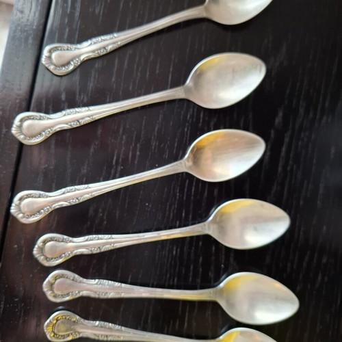 Dessert spoons silver 800, set of 6, like new