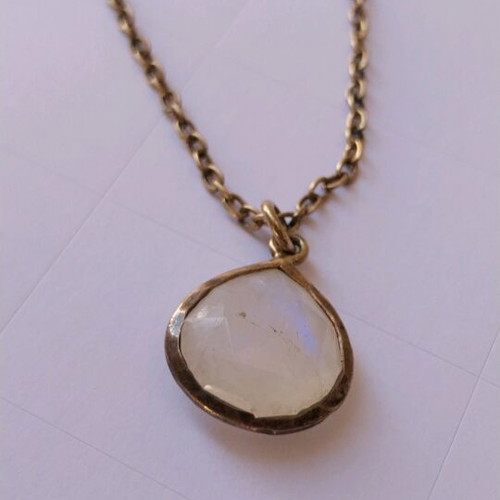 925 Silver Pendant With Crystal Used