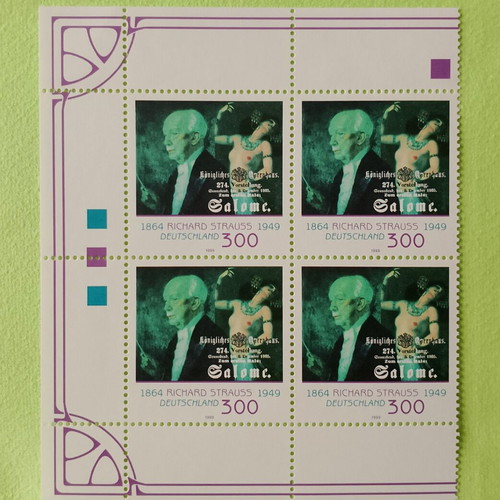German stamps 1999 first day cover Bonn, mint block of four