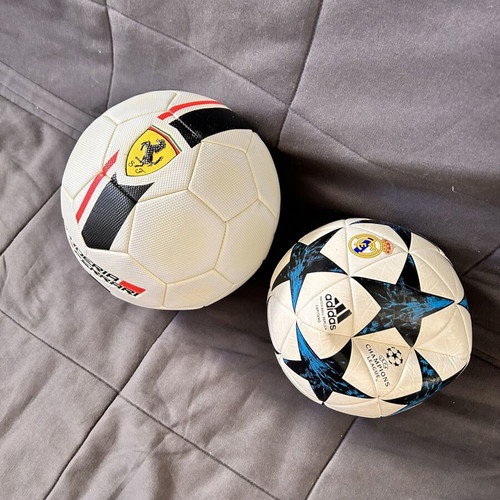 Football balls like new, including 2018 Champions League collectible and Ferrari ball