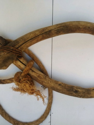 Donkey yoke used, wooden collar