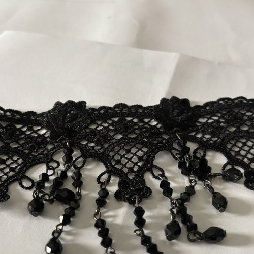 Black Pearl Chocker like new with intricate embroidery