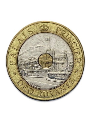 Monaco 20 Francs 1997 rare coin used KR4