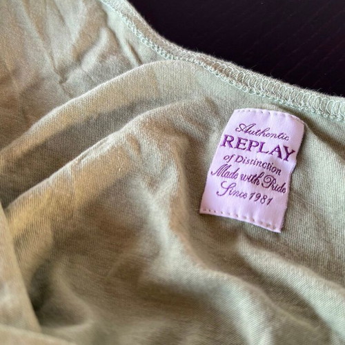 Replay Medium cotton blouse like new, green, backless design