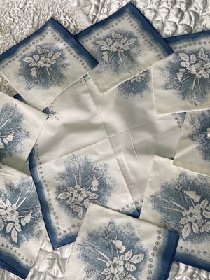 Vintage handkerchiefs new, pack of 9 pieces