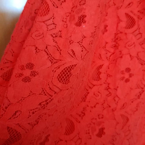 Stradivarius dress used, coral lace, size S