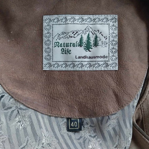 Natural Life Brown Suede Dirndl Vest Size 40 Used