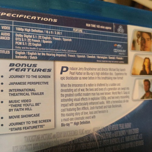 Pearl Harbor Blu-Ray like new, action, romantic, historical