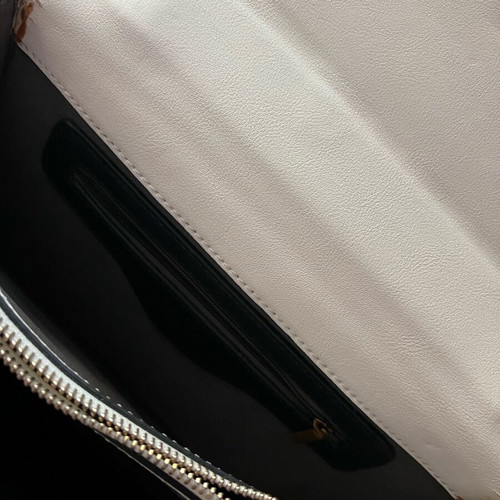 Leather shoulder bag like new, black with multicolor details