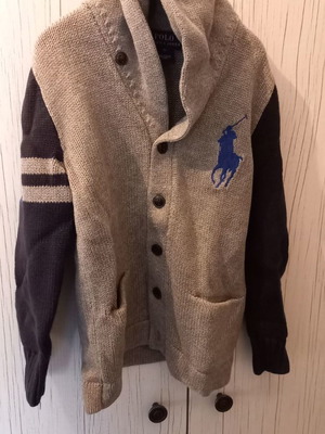 Polo Ralph Lauren cardigan for boy 6 years like new, grey and blue