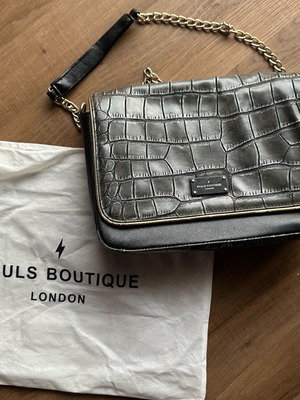Τσάντα ώμου Pauls Boutique μεταχειρισμένη, μαύρο και γκρι