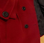 Cortefiel Red Wool Blend Short Jacket like new