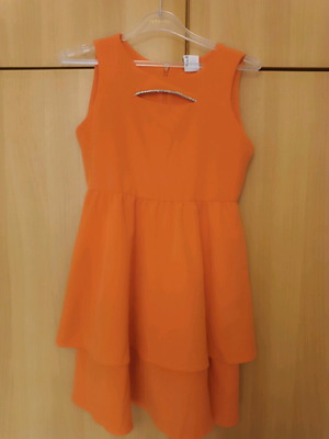 Children's dress new orange for 10 years old