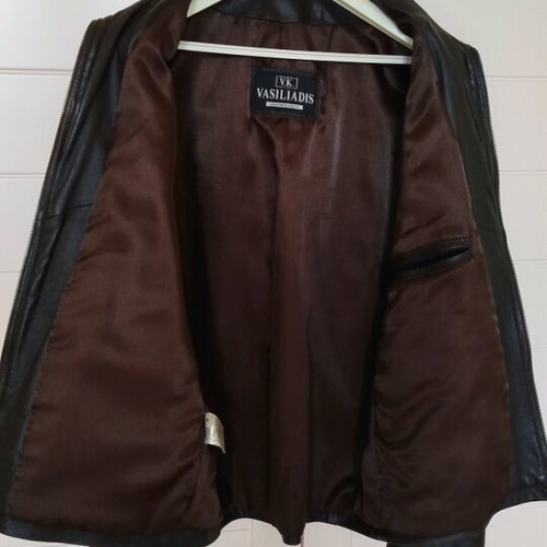 V.K. Vasiliadis leather jacket size M like new, brown